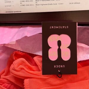 Coral Bra/ underwear set by Understatement New with tags- never worn.